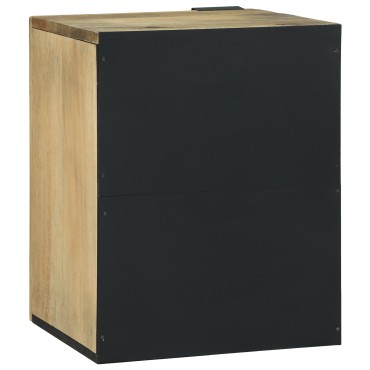 vidaXL Ντουλάπα Μπάνιου 38x33.5x48cm από Μασίφ Ξύλο και Κατασκευασμένο Ξύλο