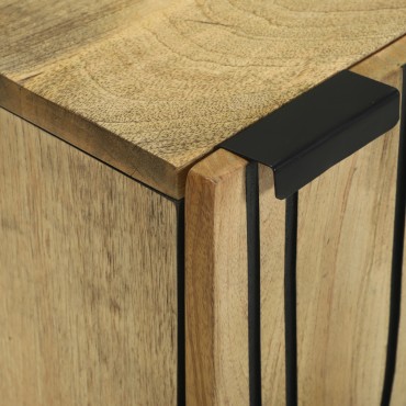 vidaXL Ντουλάπα Μπάνιου 38x33.5x48cm από Μασίφ Ξύλο και Κατασκευασμένο Ξύλο