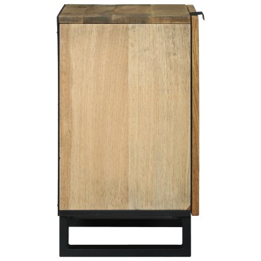 vidaXL Ντουλάπα Μπάνιου 38x33.5x58cm Συμπαγές Ξύλο Μάνγκο & Μηχανικά Ξύλα