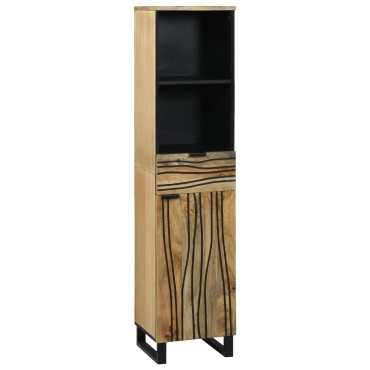 vidaXL Ντουλάπα Μπάνιου 38x33.5x160cm από μασίφ ξύλο Μάνγκο