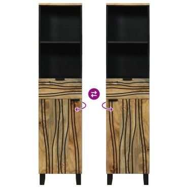 vidaXL Ντουλάπα Μπάνιου 38x33.5x160cm από μασίφ ξύλο Μάνγκο