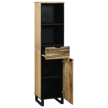 vidaXL Ντουλάπα Μπάνιου 38x33.5x160cm από μασίφ ξύλο Μάνγκο