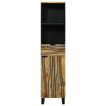 vidaXL Ντουλάπα Μπάνιου 38x33.5x160cm από μασίφ ξύλο Μάνγκο