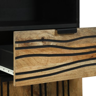 vidaXL Ντουλάπα Μπάνιου 38x33.5x160cm από μασίφ ξύλο Μάνγκο