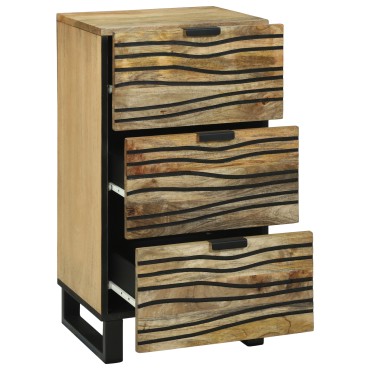 vidaXL Ντουλάπα 40x33.5x75cm από Μασίφ Ξύλο Μάνγκο και Μηχανημένο Ξύλο