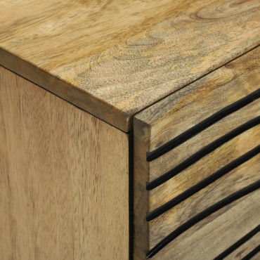 vidaXL Ντουλάπα 40x33.5x75cm από Μασίφ Ξύλο Μάνγκο και Μηχανημένο Ξύλο