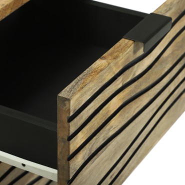 vidaXL Ντουλάπα 40x33.5x75cm από Μασίφ Ξύλο Μάνγκο και Μηχανημένο Ξύλο