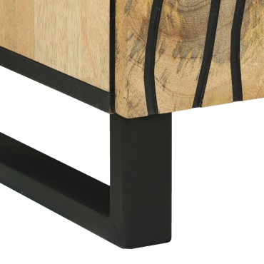 vidaXL Έπιπλο 60x33.5x75cm μασίφ ξύλο μάνγκο και κατασκευασμένο ξύλο 1 τεμ.
