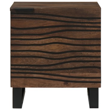 vidaXL Κομοδίνα 2 τεμ. 40x33,5x46cm Μασίφ ξύλο καρύδας