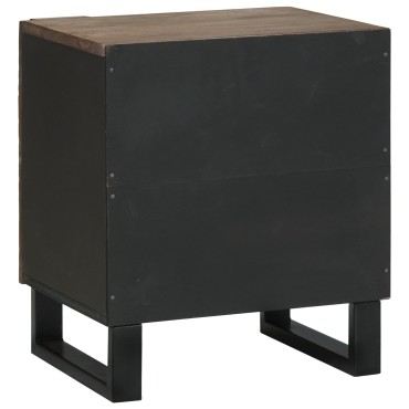 vidaXL Κομοδίνα 2 τεμ. 40x33,5x46cm Μασίφ ξύλο καρύδας