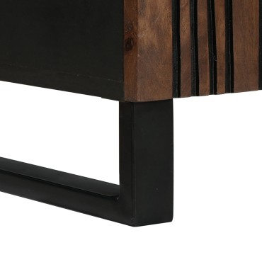 vidaXL Έπιπλο Τηλεόρασης 105x33.5x46cm Μασίφ Ξύλο Μάνγκο
