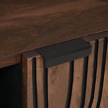vidaXL Έπιπλο Τηλεόρασης 105x33.5x46cm Μασίφ Ξύλο Μάνγκο