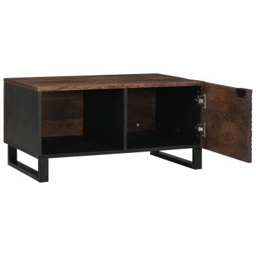 vidaXL Τραπεζάκι Σαλονιού 80x50x40cm Μασίφ Ξύλο Μάνγκο & Κατασκευασμένο Ξύλο 1 τεμ.