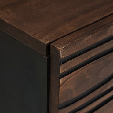 vidaXL Τραπέζι Καφέ 80x50x40cm Μασίφ Ξύλο και Μέταλλο 1 τεμ.
