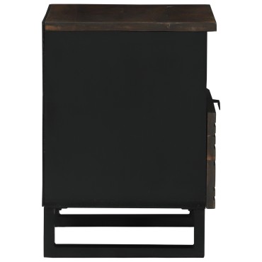 vidaXL Κομοδίνο 2 τεμ. Καρυδιά 40x33x46cm Επεξεργασμένο Ξύλο