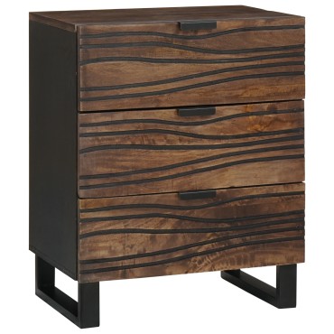 vidaXL Κομοδίνο Καρυδιά 50x33x62cm Επεξεργασμένο Ξύλο 1 τεμ.