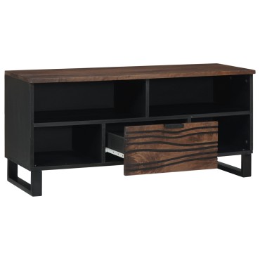 vidaXL Έπιπλο Τηλεόρασης 100x33,5x46cm Μασίφ Ξύλο Μάνγκο 1 τεμ.