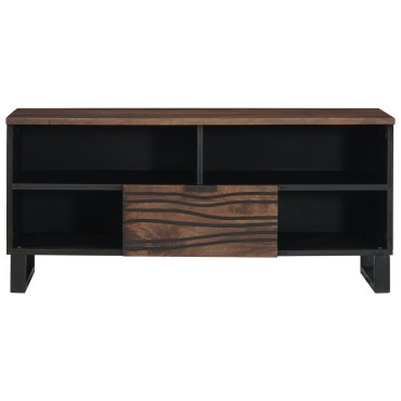 vidaXL Έπιπλο Τηλεόρασης 100x33,5x46cm Μασίφ Ξύλο Μάνγκο 1 τεμ.