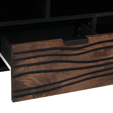 vidaXL Έπιπλο Τηλεόρασης 100x33,5x46cm Μασίφ Ξύλο Μάνγκο 1 τεμ.