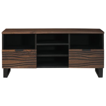 vidaXL Ντουλάπι Τηλεόρασης 100x33.5x46cm Στερεό Ξύλο Μαγκού & Επεξεργασμένο Ξύλο 1 τεμ.