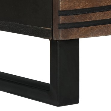 vidaXL Ντουλάπι Τηλεόρασης 100x33.5x46cm Στερεό Ξύλο Μαγκού & Επεξεργασμένο Ξύλο 1 τεμ.