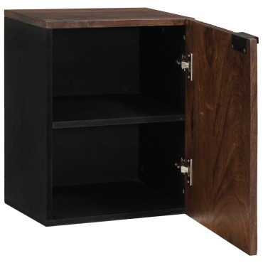 vidaXL Κρεμαστή Ντουλάπα Μπάνιου 38x33.5x48cm Μασίφ Ξύλο και MDF