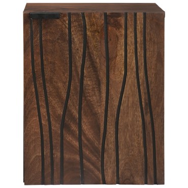 vidaXL Κρεμαστή Ντουλάπα Μπάνιου 38x33.5x48cm Μασίφ Ξύλο και MDF