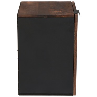 vidaXL Κρεμαστή Ντουλάπα Μπάνιου 38x33.5x48cm Μασίφ Ξύλο και MDF