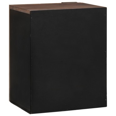 vidaXL Κρεμαστή Ντουλάπα Μπάνιου 38x33.5x48cm Μασίφ Ξύλο και MDF