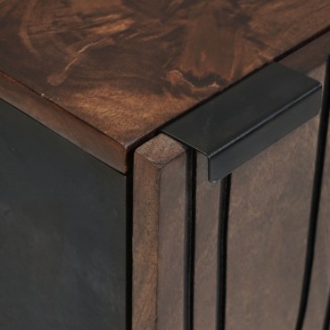 vidaXL Κρεμαστή Ντουλάπα Μπάνιου 38x33.5x48cm Μασίφ Ξύλο και MDF