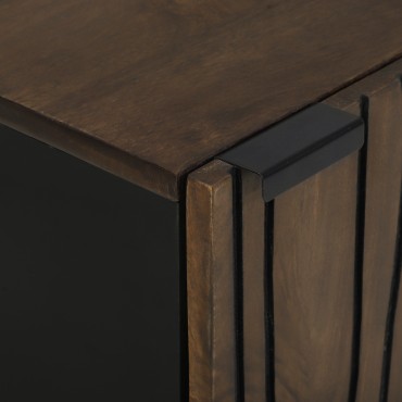 vidaXL Έπιπλο Μπάνιου 38x33.5x58cm Μασίφ Ξύλο Καρυδιά