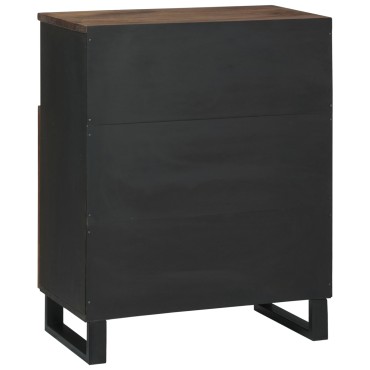 vidaXL Πλευρική Καρέκλα 60x33.5x75cm από Μασίφ Ξύλο και Τεχνητό Ξύλο