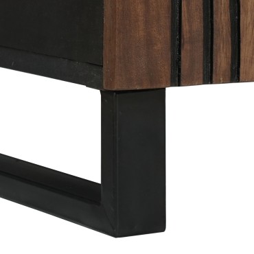 vidaXL Πλευρική Καρέκλα 60x33.5x75cm από Μασίφ Ξύλο και Τεχνητό Ξύλο