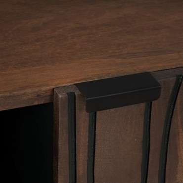 vidaXL Sideboard 90x33.5x75cm Μασίφ Ξύλο Καρυδιάς