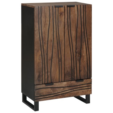 vidaXL Υψηλή Βιβλιοθήκη 60x33.5x100cm Μασίφ Ξύλο Καρυδιάς