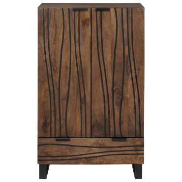 vidaXL Υψηλή Βιβλιοθήκη 60x33.5x100cm Μασίφ Ξύλο Καρυδιάς