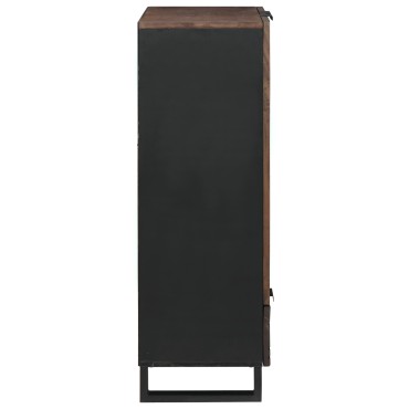 vidaXL Υψηλή Βιβλιοθήκη 60x33.5x100cm Μασίφ Ξύλο Καρυδιάς