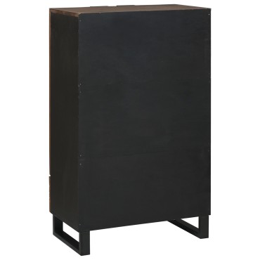 vidaXL Υψηλή Βιβλιοθήκη 60x33.5x100cm Μασίφ Ξύλο Καρυδιάς