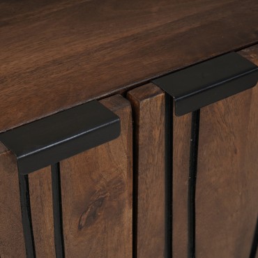 vidaXL Υψηλή Βιβλιοθήκη 60x33.5x100cm Μασίφ Ξύλο Καρυδιάς