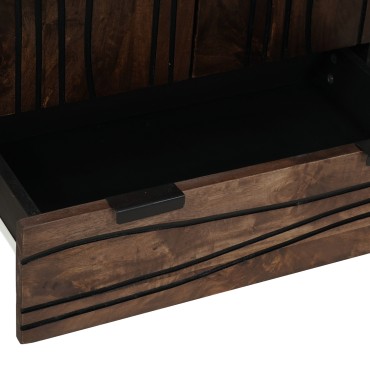 vidaXL Υψηλή Βιβλιοθήκη 60x33.5x100cm Μασίφ Ξύλο Καρυδιάς