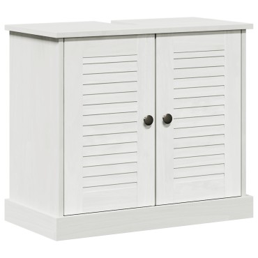 vidaXL Ντουλάπι Νιπτήρα 'VIGO' με Πόρτες 67.5x34x59cm Σταθερού Ξύλου Πεύκου 1 τεμ.