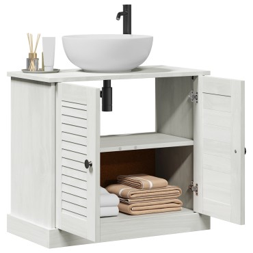 vidaXL Ντουλάπι Νιπτήρα 'VIGO' με Πόρτες 67.5x34x59cm Σταθερού Ξύλου Πεύκου 1 τεμ.