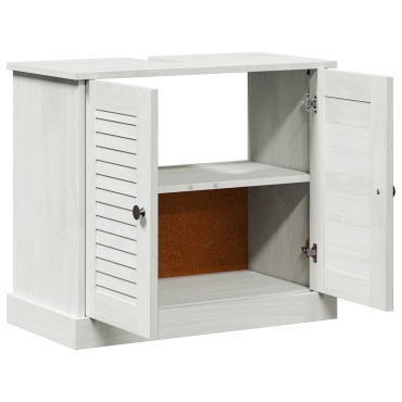 vidaXL Ντουλάπι Νιπτήρα 'VIGO' με Πόρτες 67.5x34x59cm Σταθερού Ξύλου Πεύκου 1 τεμ.