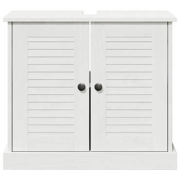 vidaXL Ντουλάπι Νιπτήρα 'VIGO' με Πόρτες 67.5x34x59cm Σταθερού Ξύλου Πεύκου 1 τεμ.