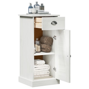 vidaXL Ντουλάπα του μπάνιου "VIGO" με Συρτάρι 37x34x80cm Μασίφ ξύλο πεύκου 1 τεμ.