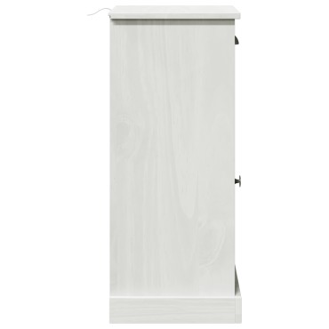 vidaXL Ντουλάπα του μπάνιου "VIGO" με Συρτάρι 37x34x80cm Μασίφ ξύλο πεύκου 1 τεμ.