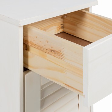 vidaXL Ντουλάπα του μπάνιου "VIGO" με Συρτάρι 37x34x80cm Μασίφ ξύλο πεύκου 1 τεμ.