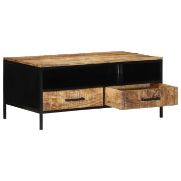 vidaXL Τραπεζάκι Καφέ 90x50x40cm Μασίφ Ξύλο Ρουστίκ Μάνγκο 1 τεμ.