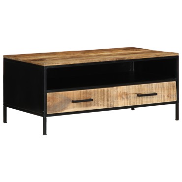 vidaXL Τραπεζάκι Καφέ 90x50x40cm Μασίφ Ξύλο Ρουστίκ Μάνγκο 1 τεμ.