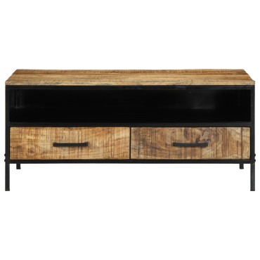 vidaXL Τραπεζάκι Καφέ 90x50x40cm Μασίφ Ξύλο Ρουστίκ Μάνγκο 1 τεμ.